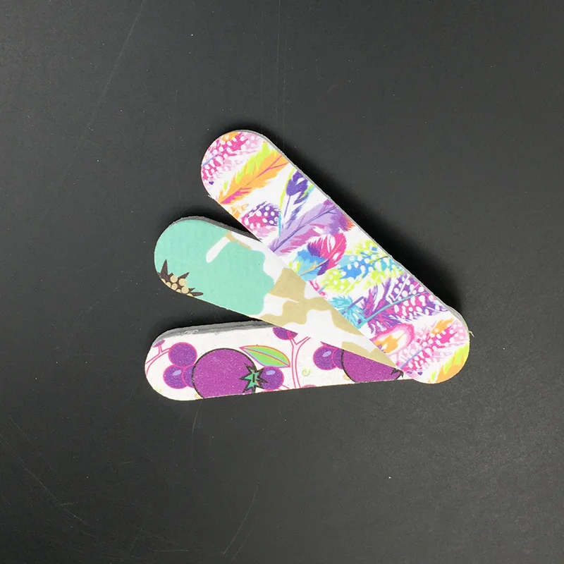 Мини пилка для ногтей двухсторонняя буфер 100/180 шлифовальный угловой пилочка