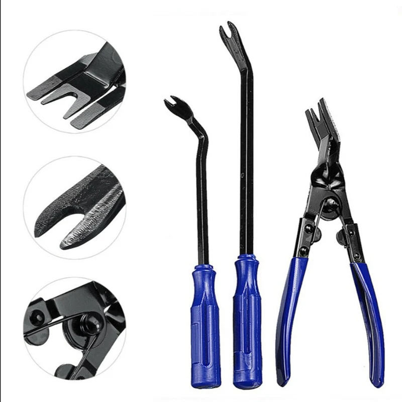 

19pcs/set Car Trim Removal Tools Kit Auto Panel Dash Audio Radio Removal Installer Repair Pry Tools Fastener Removal Kit