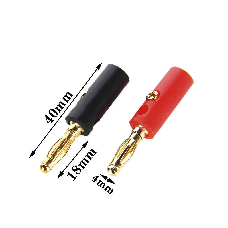 10 шт. Фонари Тип аудио Динамик винт свинка Золотой 4 мм черный красный банан