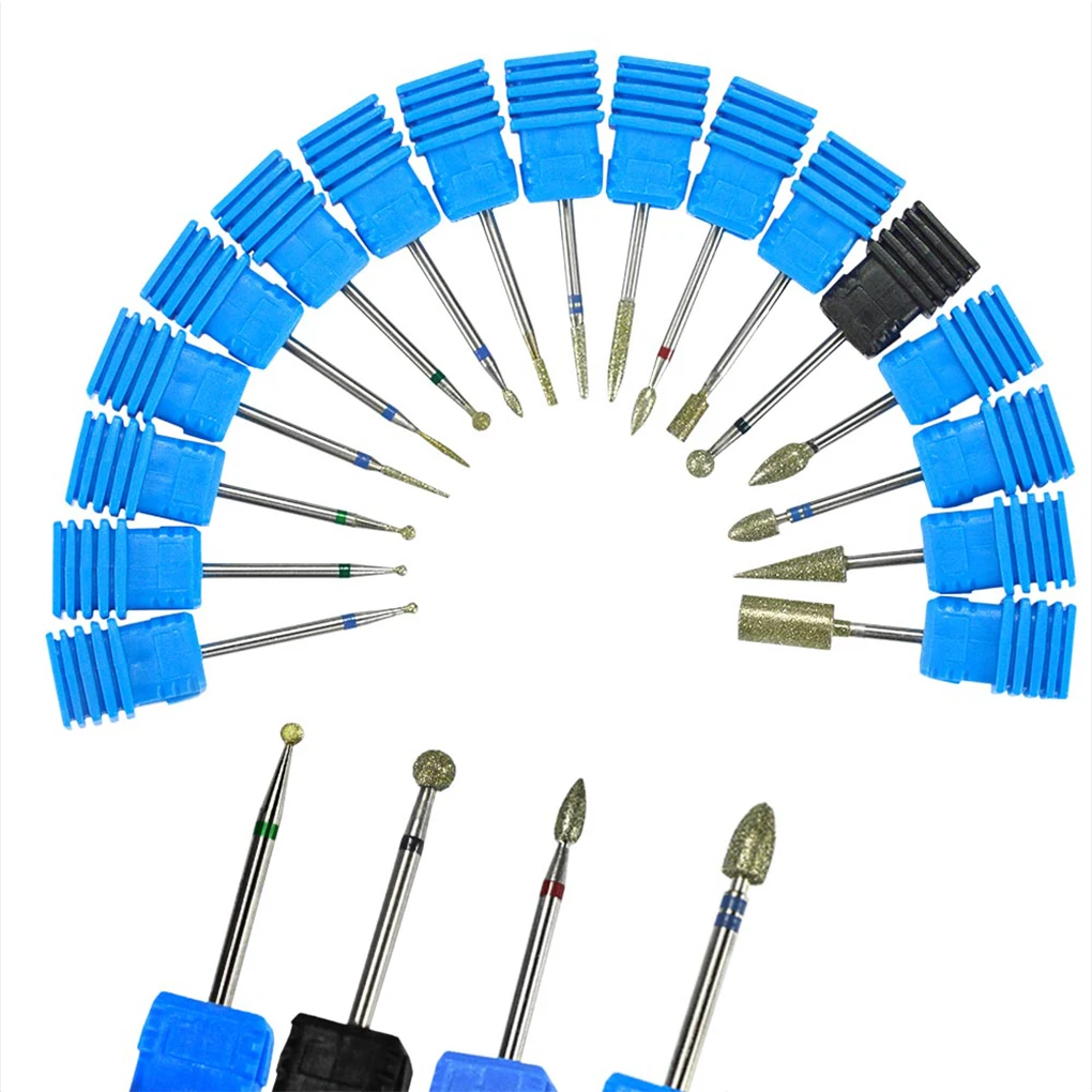 17 типов алмазных бит 8 s Электрическая дрель для дизайна ногтей карбидная фреза