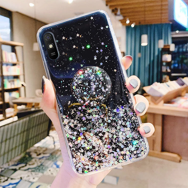 Poco F2 Pro Блестящий эпоксидный чехол для Xiaomi Redmi Note 9 8 7 9S 8T 10X K30 K20 7A мягкий из ТПУ Mi 10 9T