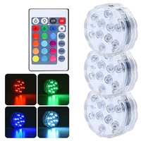 submersible led lights with remotebattery operated ip68 waterproof underwater light16 color pond lights for aquarium fountain