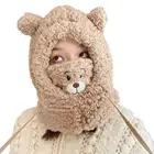 Мягкая теплая зимняя шапка-шарф с капюшоном для лица и шеи 3 в 1