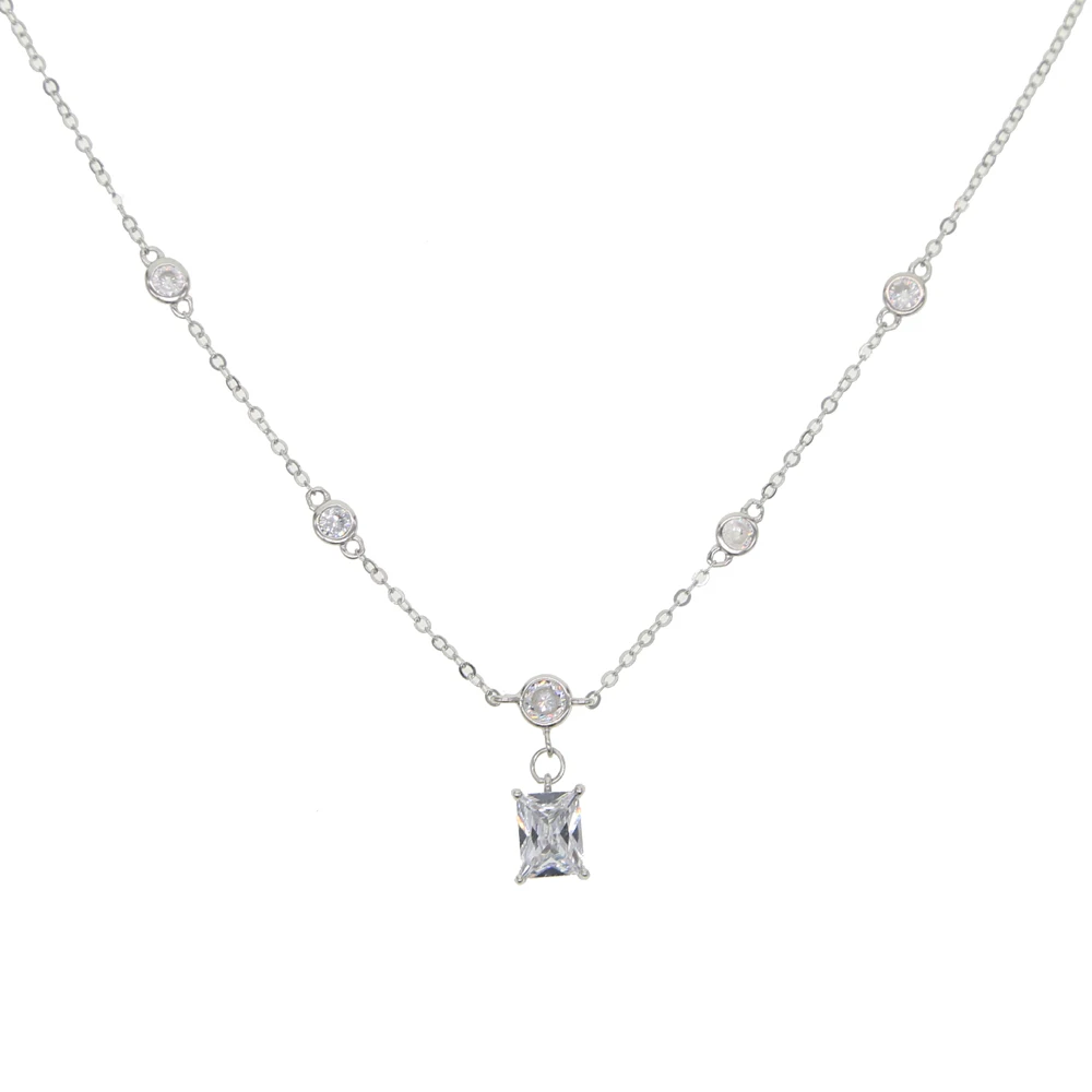 

Dainty 925 Sterling Silver Pendant Necklace For Women Lady Jewelry Wedding Gift 2022 New Arrived