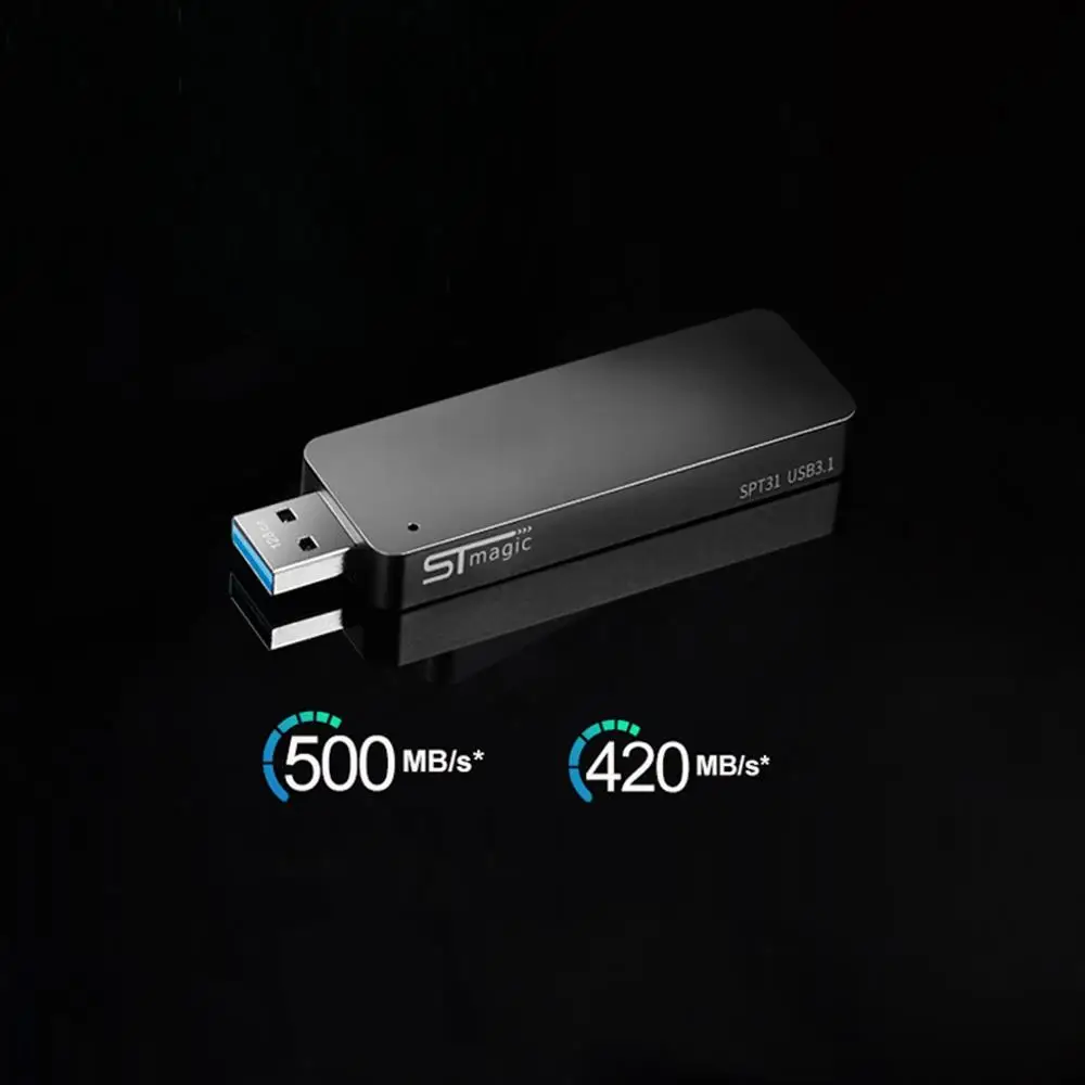 STmagic SPT31 128 ГБ/360 гб/512 ГБ мини Портативный M.2 SSD USB3.1 твердотельный накопитель читать