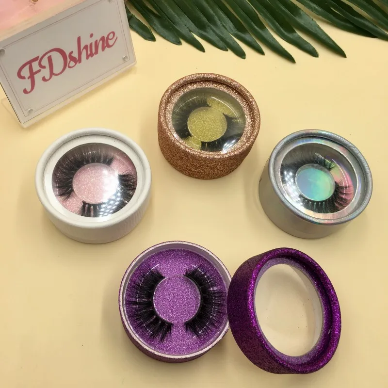 FDshine норковые ресницы 6 пар/лот с круглой упаковкой ресниц обычные 3D | Красота и