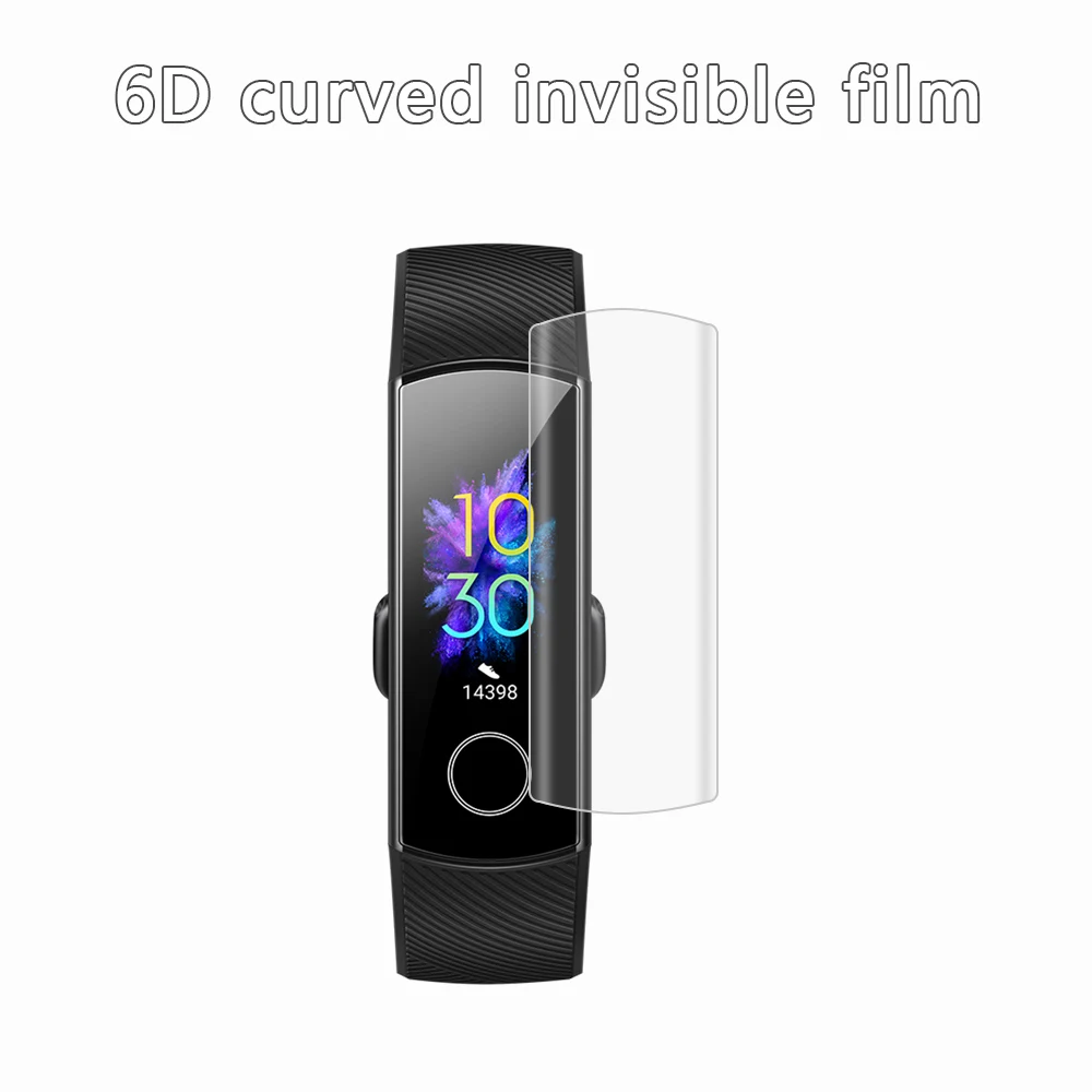3 шт. прозрачная Гидрогелевая Защитная пленка для Huawei Honor Band 5 Ультратонкие