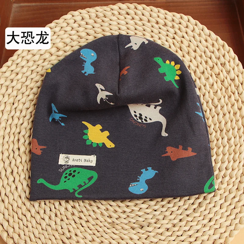 Детская вязаная шапка с рисунком динозавра унисекс хлопок цвет в