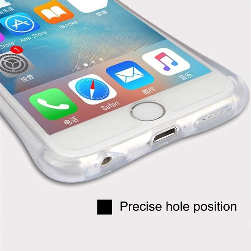 Мягкий чехол с светодиодной подсветкой для iPhone 6/6S Plus 7/8 X Hi Прямая поставка |