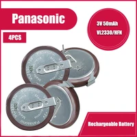 4pcslot original new for panasonic vl2330 2330 rechargeable lithium battery coin cell for car key button