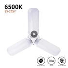 Складной светодиодный светильник для гаража, 220 В, E26, 30 Вт, 40 Вт, регулируемые панели, 6500K, 3000K