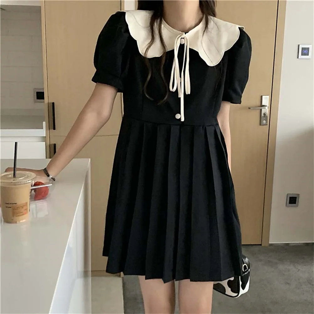 

Женское Плиссированное мини-платье с коротким рукавом, Alien Kitty, летнее, 2021