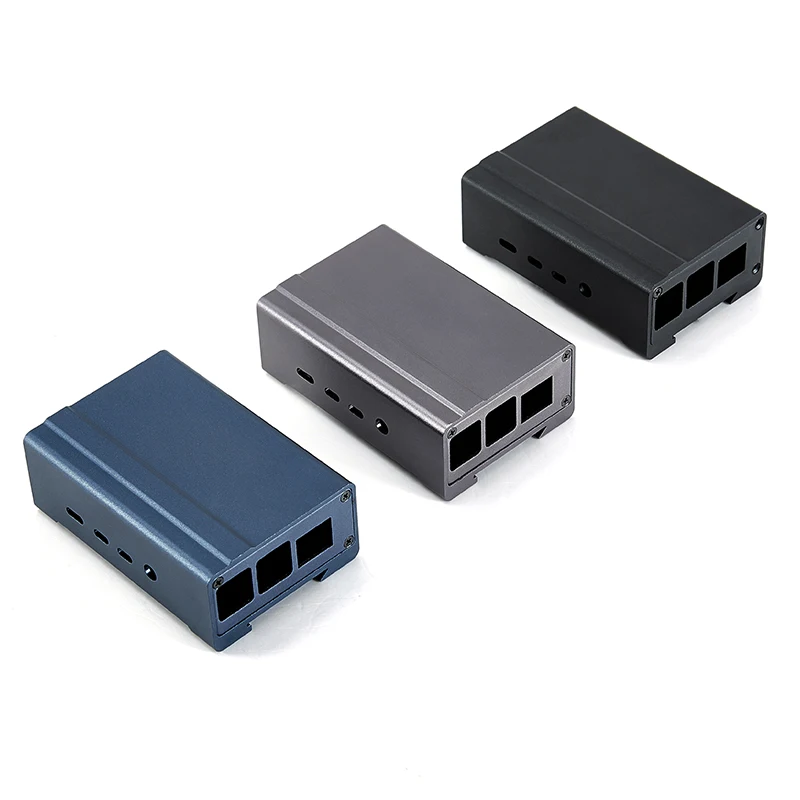 Новый Алюминиевый чехол для Raspberry Pi 4 черный/серый/синий корпус металлический RPI 4B