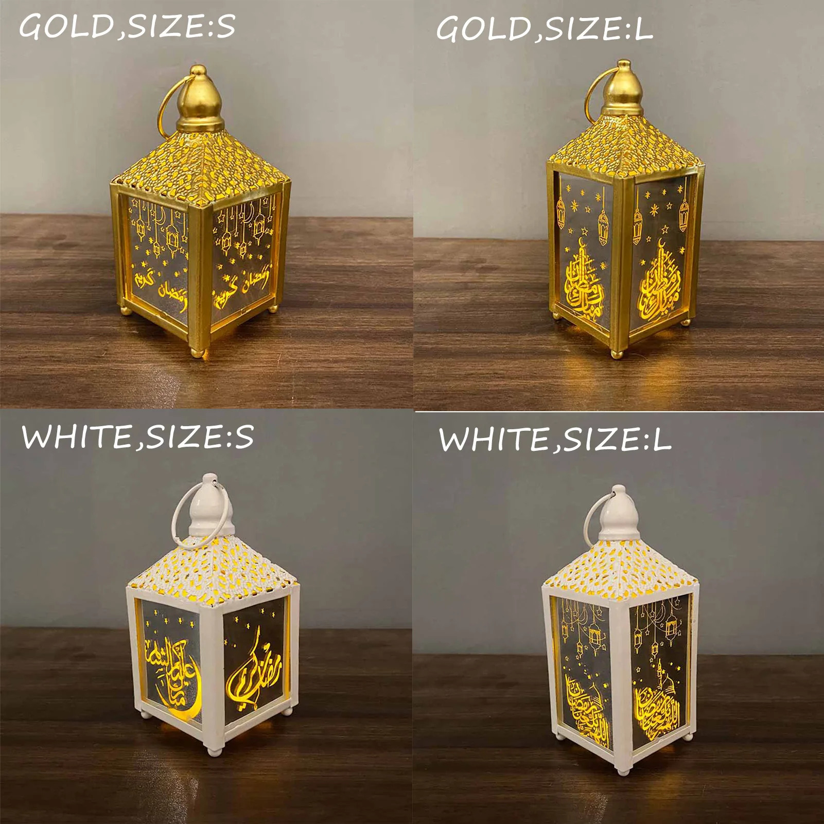 

Mosque LED Light Craft Desktop Festival Decoration Home European Style Gift Eid Mubarak Battery Powered Vintage Ramadan Lantern