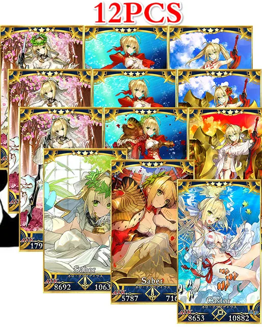 J Fate/Grand Order FGO Игрушки Хобби Коллекционные игры Коллекция аниме-открытки - Цвет: J