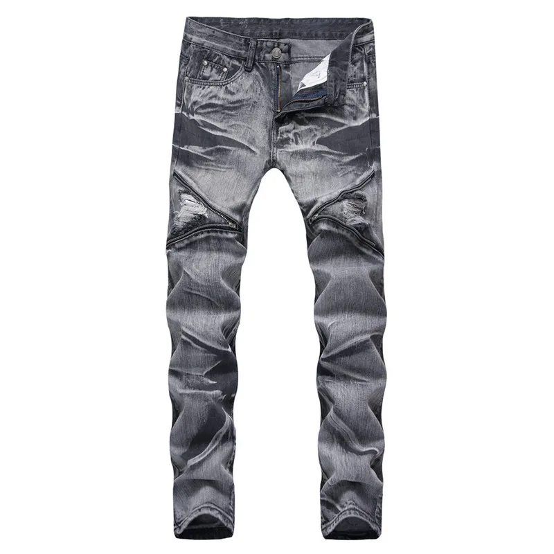 KIMSERE Мужская Мода Рваные Джинсы Брюки Марка NEW fashion Hi Street Винтаж потертые