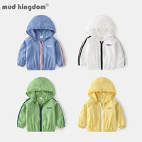 mudkingdom boys girls hooded thin jacket lightweight summer outerwear zipper children sun protection clothing fashion clothes