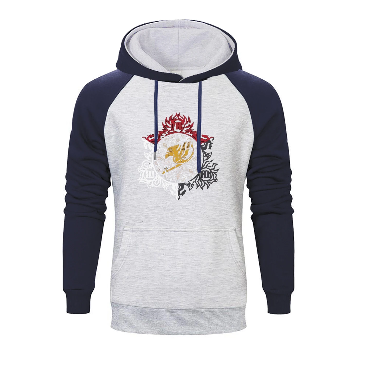 Толстовка мужская с капюшоном реглан Модный свитшот принтом японского аниме Феи