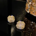 Геометрическая Имитация Жемчуга клетчатые серьги круглые новые трендовые золотые модные простые украшения для дам