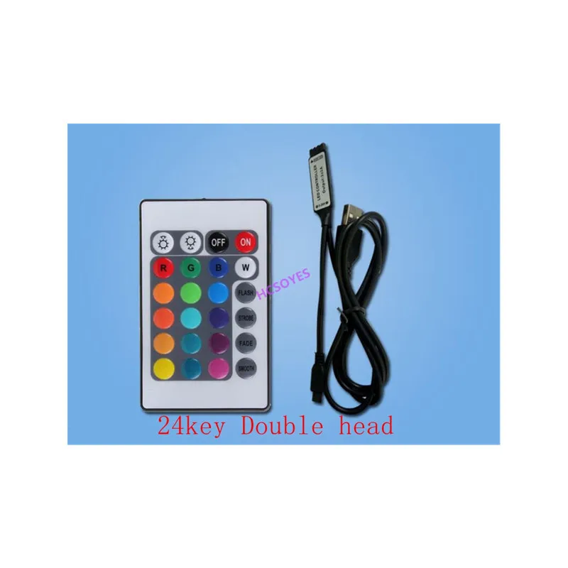 Светодиодный мини контроллер 24 ключа/44 ключа с двойной головкой инфракрасный USB