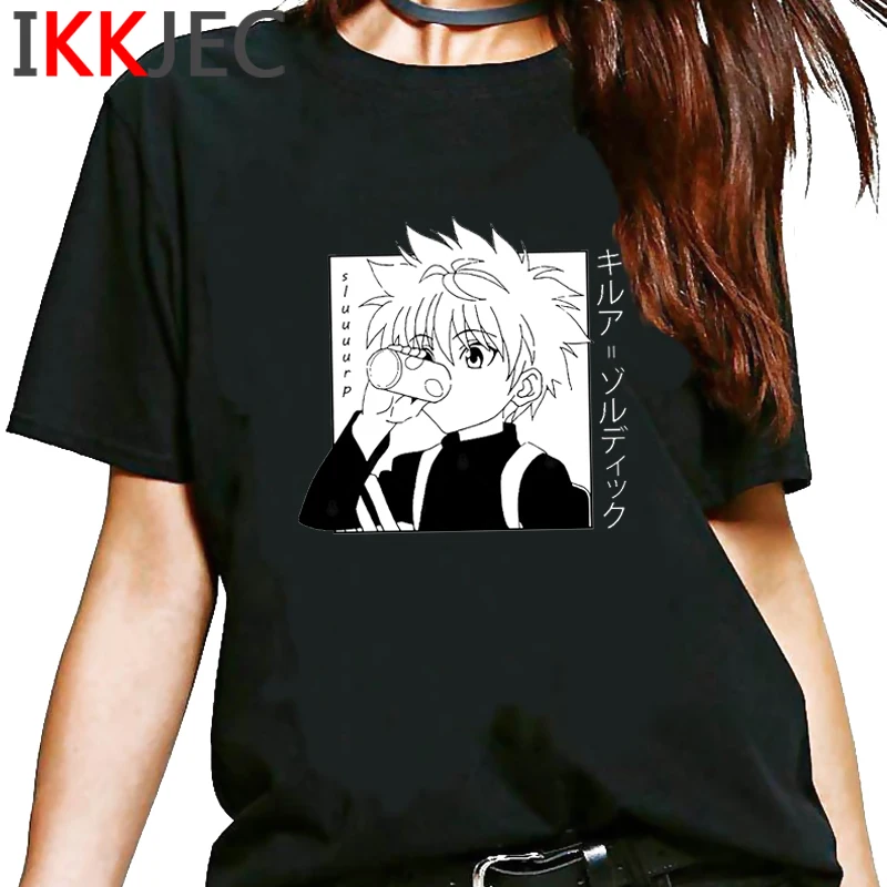 Kawaii Hunter X футболка с изображением охотника Мужская коротким рукавом Killua Zoldyck HXH
