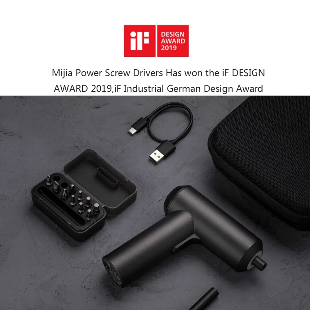 Новинка Xiaomi Mijia Беспроводная перезаряжаемая отвертка 3,6 V 2000mAh Li-Ion 5N. m электрическая отвертка с 12 шт. S2 винтами