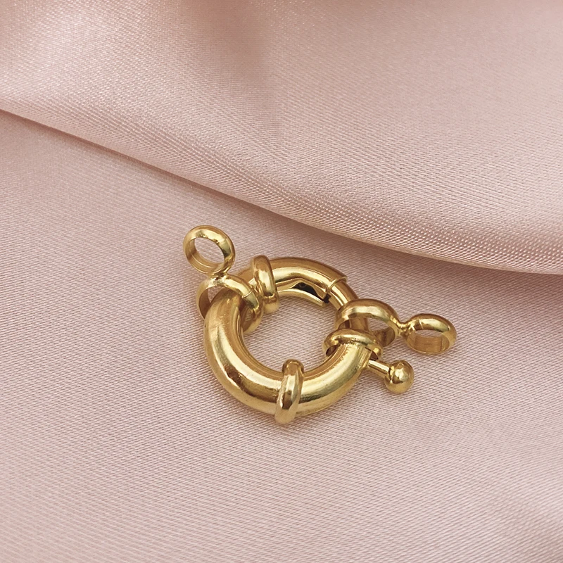 JUYA Wholesale 100 Pcs 15 mm Width Sailor Fastener Clasps Hooks For Jewelry Making Charm Connectors Handmade Jewelry Accessories