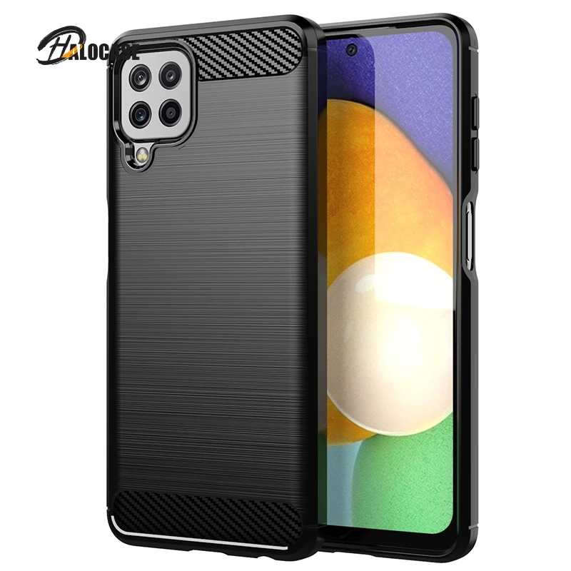 

Anti-fingerprint Matte Silicone Case for Samsung Galaxy M32 SM-M325F M 32 M325 Carbon Fiber Phone Cover Coque Fundas