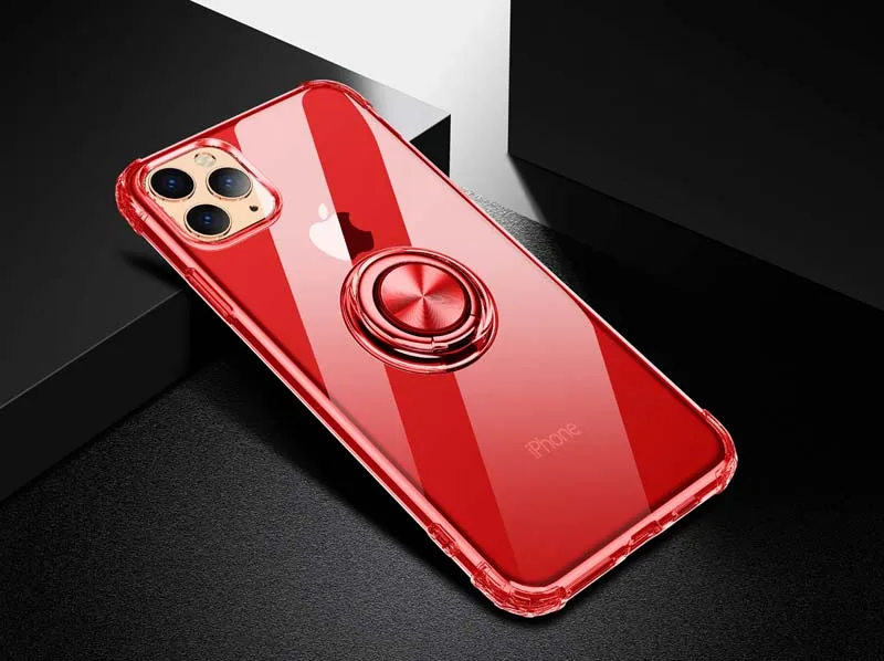 XSDTS Прозрачный 3D противоударный чехол для iPhone 11 Pro XS Max X XR 8 7 6 6S Plus держатель с магнитным креплением автомобильная подставка для стенда чехол Капа