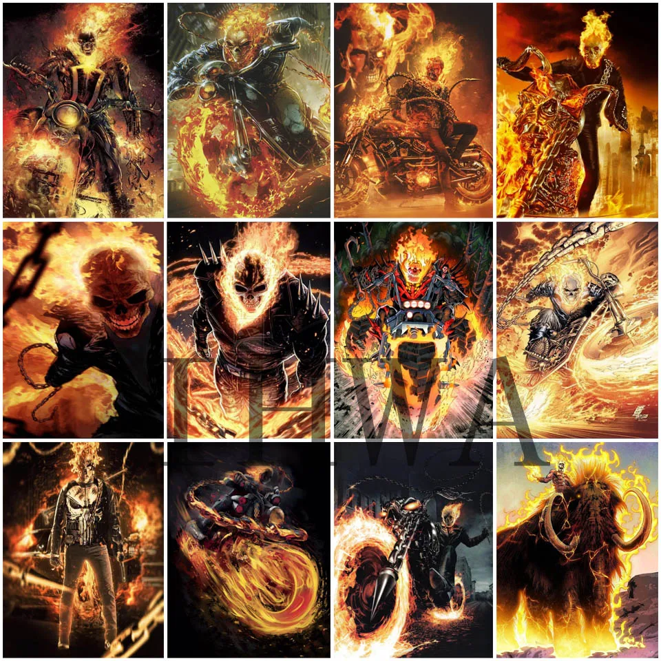 Алмазная 5D картина сделай сам Disney полноразмерная вышивка с призраками райдера