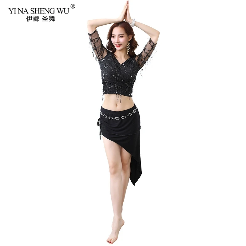 

New Belly Dance For Women Belly Dancing Sexy Circular Collar Of The Top or Long Skirt or Pants Dancer Oriental Practice Costumes