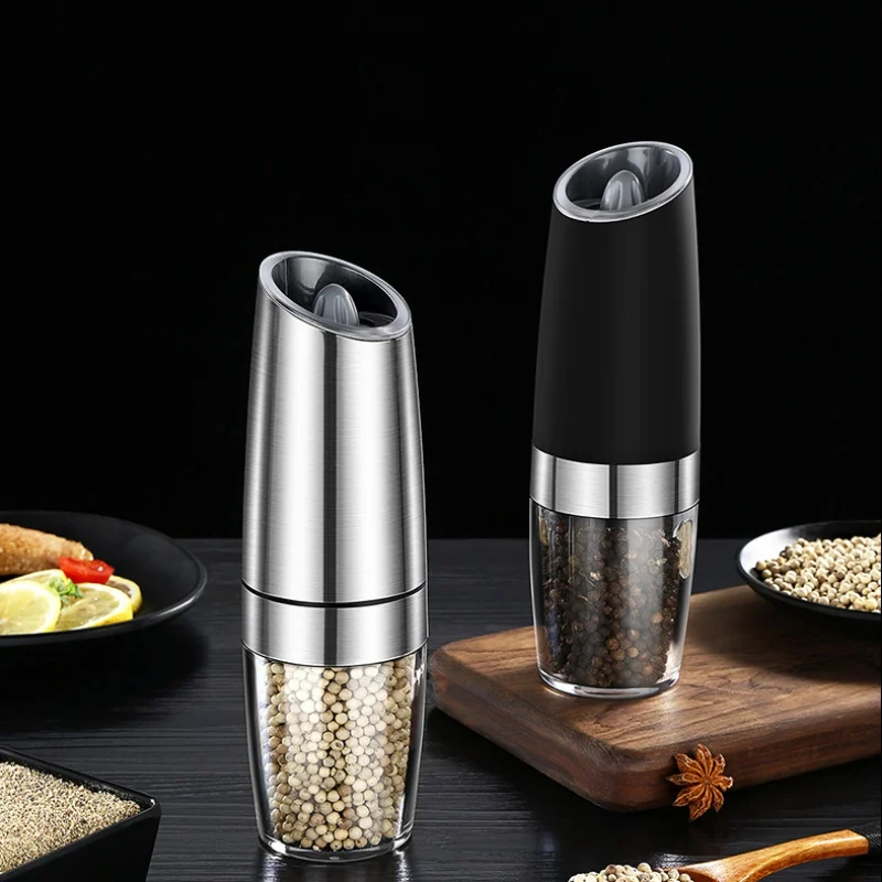 

Electric Automatic Mill Pepper and Salt Grinder LED Light Peper Spice Grain Mills Porcelain Grinding Core Mill Kitchen Tools