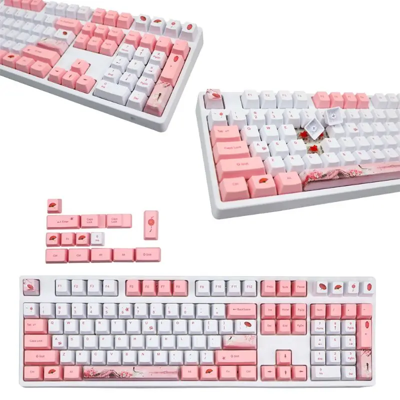 Полный комплект шапок для ключей PBT от OEM 108 + 14 механические колпачки клавиатуры