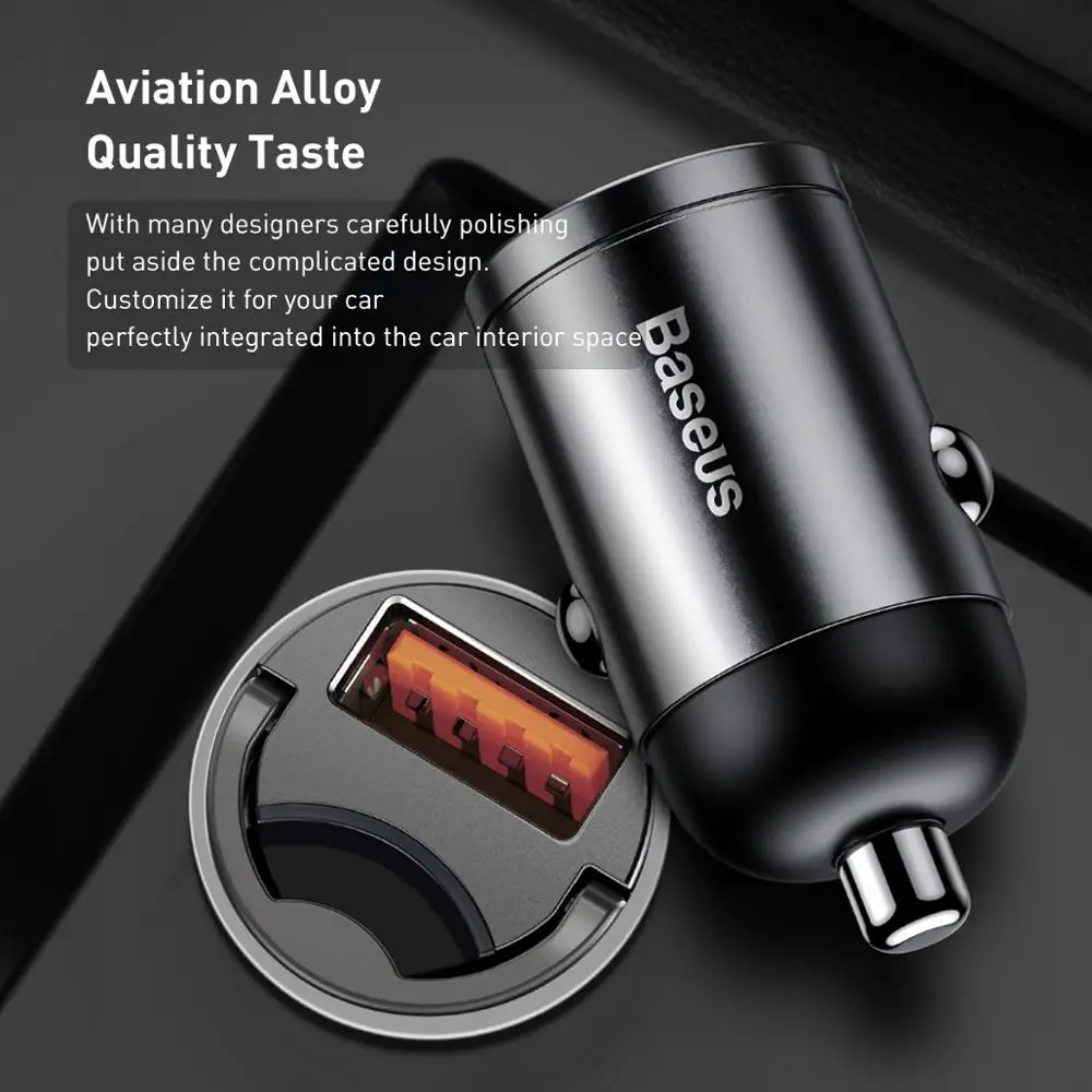 baseus car charger 30w qc3 04 0 type c pd3 0 car fast charger for iphone 11 pro samsung huawei fast charging car phone charger free global shipping