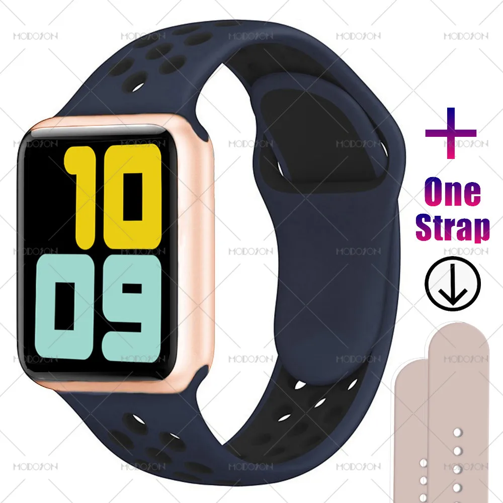 gold blue black MODOSON умные часы iwo 11 мини серия 5 монитор сердечного ритма кровяное Кислородное давление Smartwatch PK iwo 12 для Apple iphone Android - Цвет: gold blue black