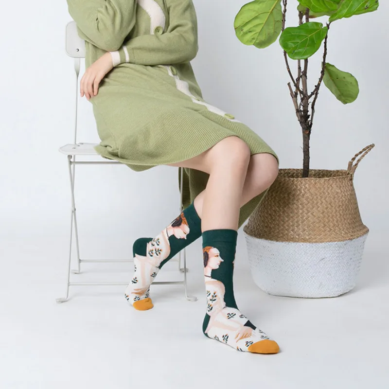 Забавные Женские носочки рождественские подарки для женщин счастливые Harajuku носки скейтборда креативные