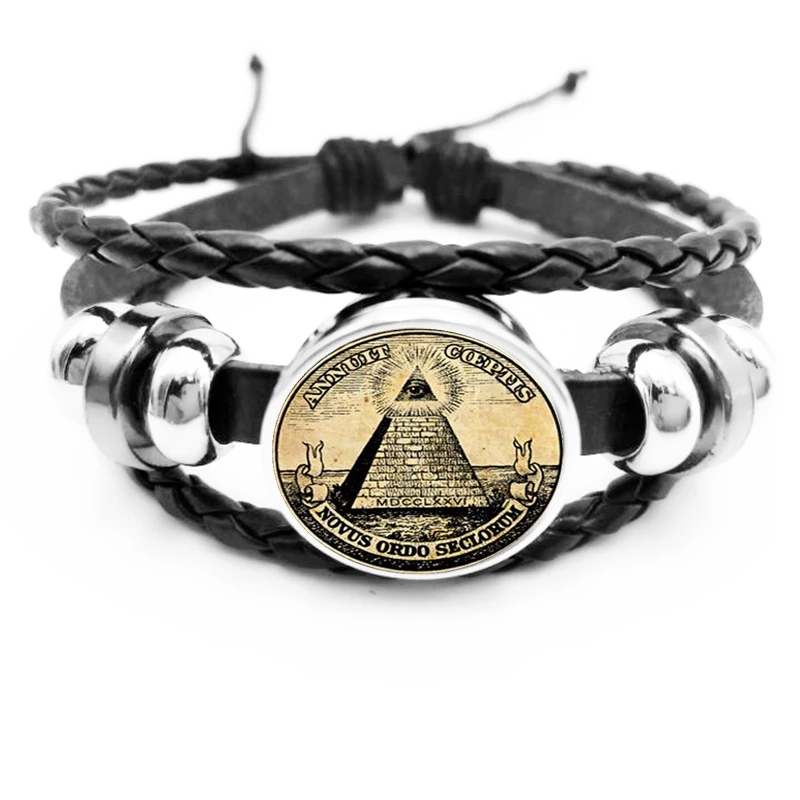 Initia/Ретро символ масонов Иллюминаты Античная печати иллюстрации плакат Стекло