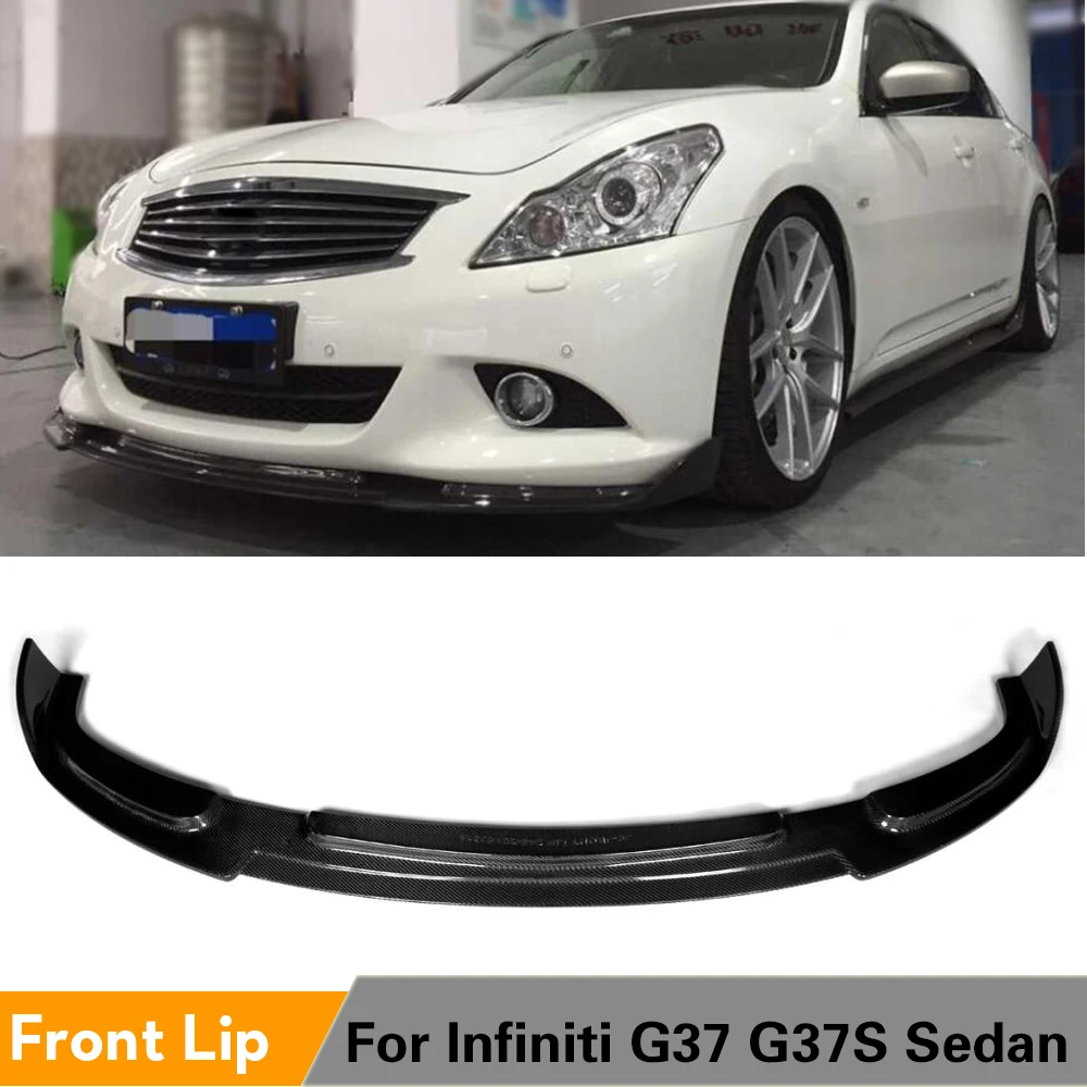 Углеродного волокна передний спойлер подбородка фартук для Infiniti G37 4 двери база