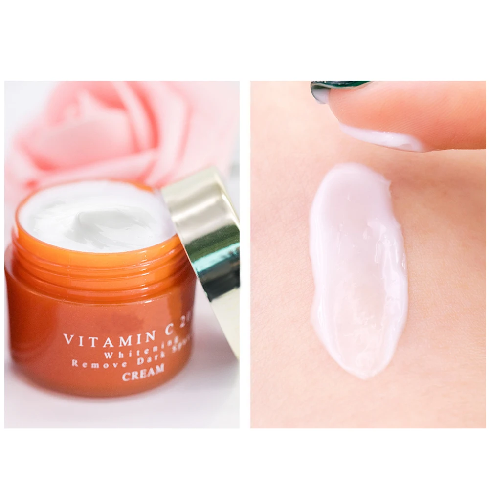

Vitamin C Face Whitening Freckles Cream Remove Dark Spots Acne Marks Whitening Facial Cream Melanin Remover Brightening Cream