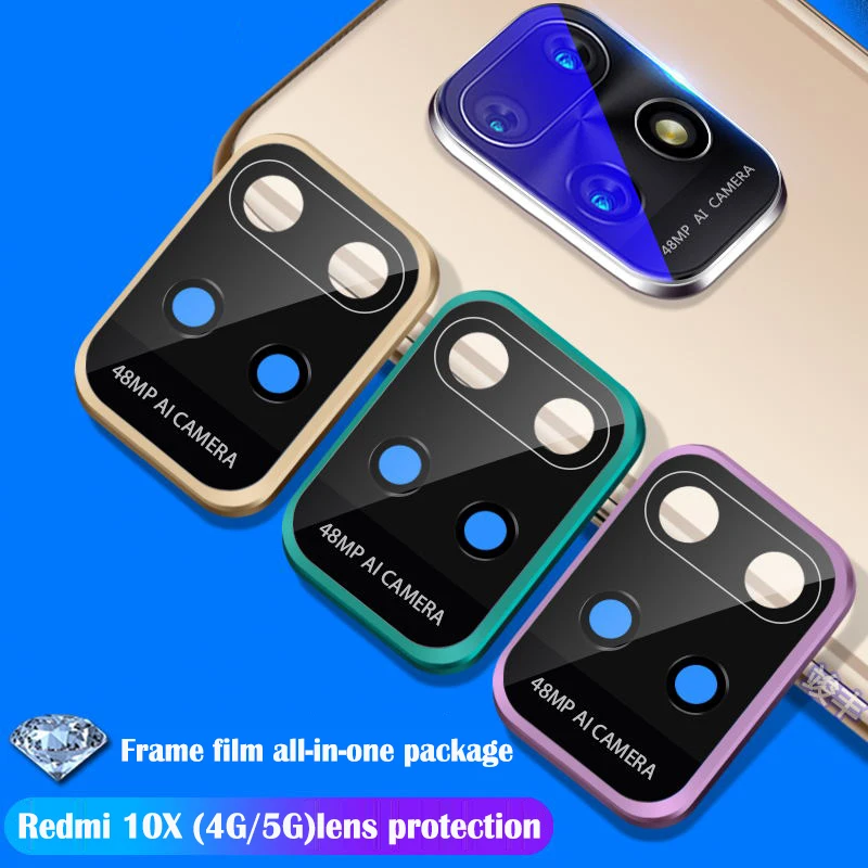 

Metal Camera Glass Cover For Xiaomi Redmi Note 9s 9 Pro Max 10x 4G 5G Full Cover Protective Glass Len For Xiaomi Redmi 10X 4G 5G