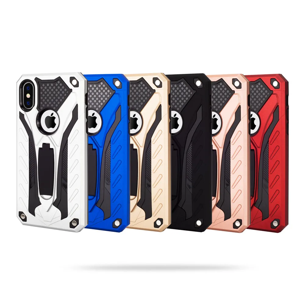Для iPhone X XR XS XSMAX жесткий чехол для телефона с подставкой 6s Knight Armor 6 7PLUS 8 Coque Funda |