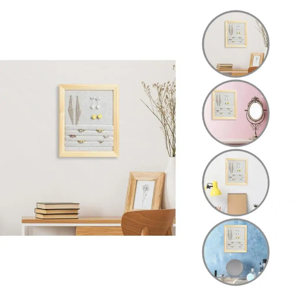 

Прямоугольный Универсальный стильный органайзер для ювелирных изделий, деревянная витрина для ювелирных изделий, Глянцевая Подставка для ...