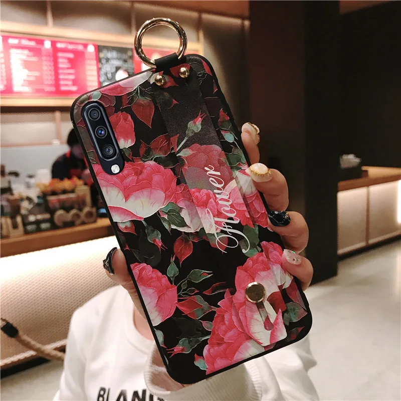 SK3-04WDMuDRed SoCouple чехол для samsung Galaxy A50 A70 A30 A20 A10 S8 S9 S10 Plus, Note 8, 9, 10, плюс A40 A60 S10e ремешок держатель телефона чехол - Цвет: SK3-04WDMuDRed