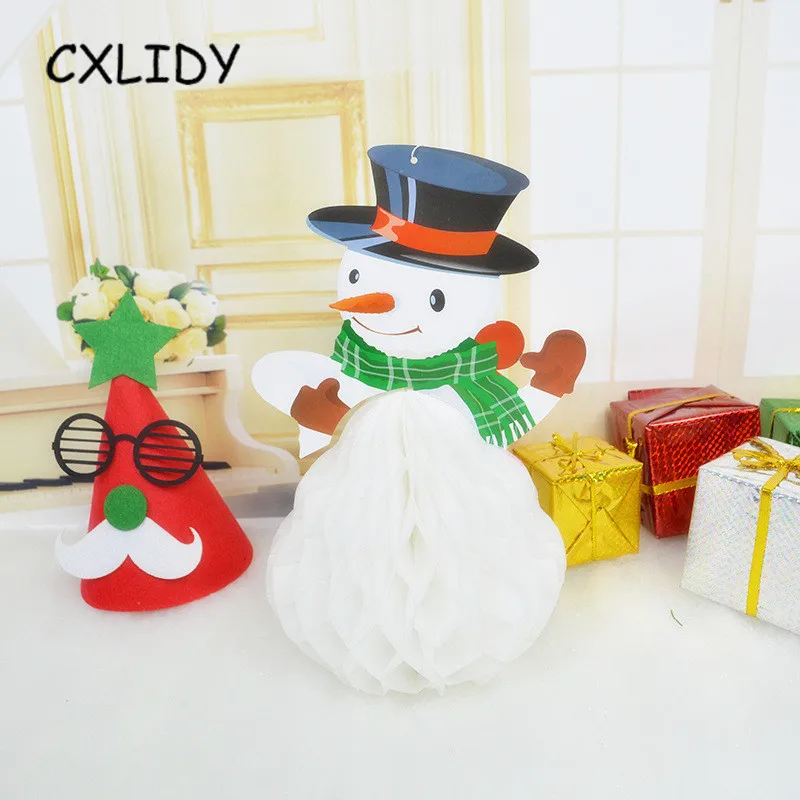 Рождественский сотовый шар Декор Санта Клауса подвеска снеговик Рождественская