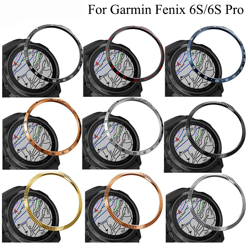 Чехол для смарт часов Garmin Fenix 6S Pro с металлическим сапфировым покрытием и кольцом