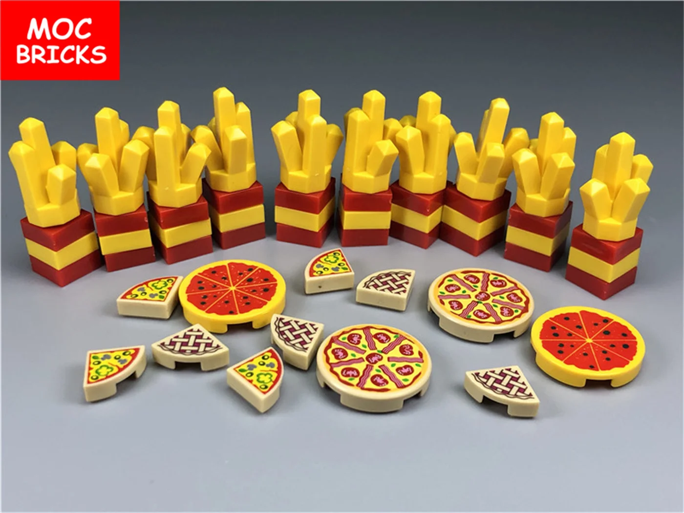 MOC Bricks DIY Food French fries Toys Rock 1 x Crystal 5 Point Educational figures Blocks Kids Gifts | Игрушки и хобби