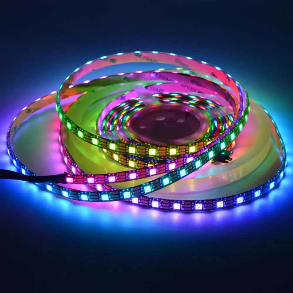 5 м WS2812B 74 светодиодный S/M светильник WS2811 встроенный 5050 RGB Цифровой Мечта Цвет