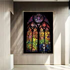 Картина из витражного стекла с изображением мальчика, молящегося граффити, настенные картины, художественные плакаты и принты, для гостиной