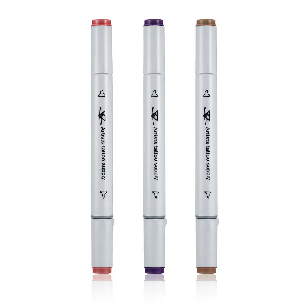 Маркеры для боди арта с двумя наконечниками пирсинга кожи татуажа