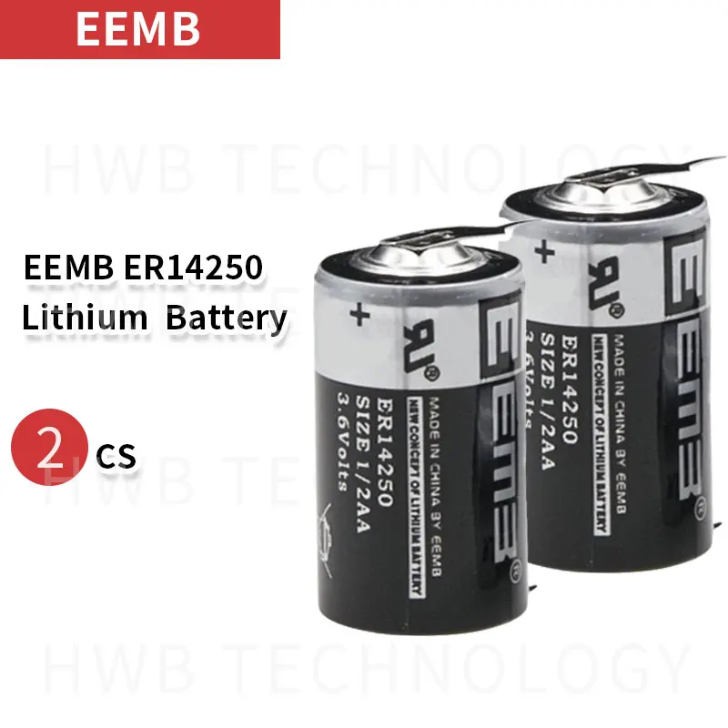 2 шт./лот EEMB ER14250 1/2AA 3 6 в 1200 мАч литиевая батарея с ножками + бесплатная доставка |
